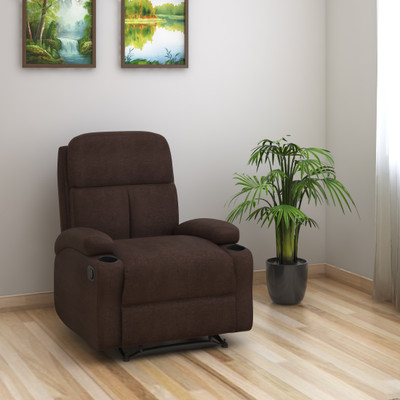 

@home by Nilkamal Matt Fabric Manual Recliners(Finish Color - Coffee Brown)