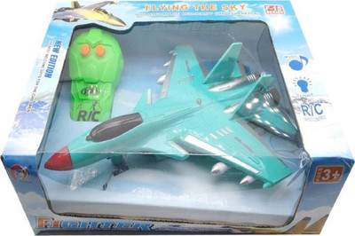 

Sakshi Enterprises Fighter Jet 2 way High Quality Remote Control Aeroplane with Lights and Batteries(Multicolor)