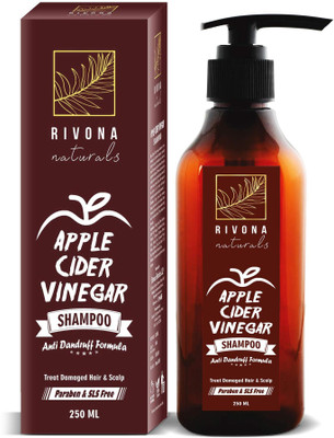 

RIVONA NATURALS Apple Cider Vinegar Shampoo - Best Anti dandruff And Hair fall Control Herbal Shampoo - No Paraben, No SLS, No Alcohol, No Silicone, Phthalate Free(250 ml)