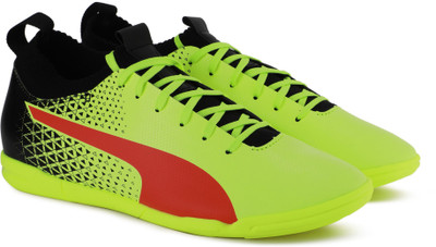 

Puma evoKNIT FTB IT Football Shoes For Men(Green, Fizzy yellow-red blast-puma black
