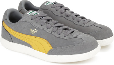 

Puma Liga Suede Sneakers For Men(Grey, Quiet shade-mineral yellow-whisper white