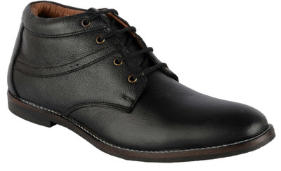 

Goosebird 100% GENUINE LEATHER BOOTS & TPR SOLE For Men(Black