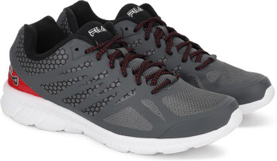 

Fila MEMORY SPEEDSTRIDE Running Shoes For Men(Multicolor, Dk sdw/fla rd/blk