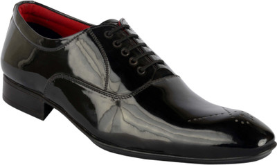 

Goosebird Men's Synthetic Formal Shoes PU Sole & Office Use Best Lace-up Shoes Lace Up For Men(Black