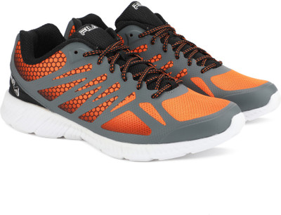 

Fila MEMORY SPEEDSTRIDE Running Shoes For Men(Grey, Orange, C roc/blk/vib org