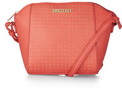 

Caprese Women Red PU Sling Bag