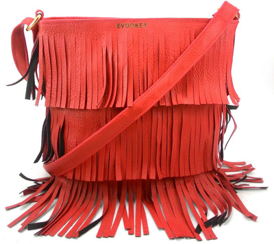 

Evookey Girls Red PU Sling Bag
