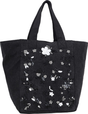 

Diwaah Women Black Cotton Tote