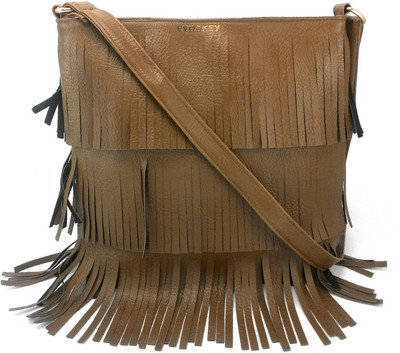 

Evookey Girls Brown PU Sling Bag