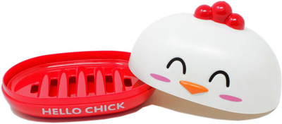 

Tootpado Hello Chick Soap Box - White (3HNK22) - Soap Cases For Bathroom With Cover(White)