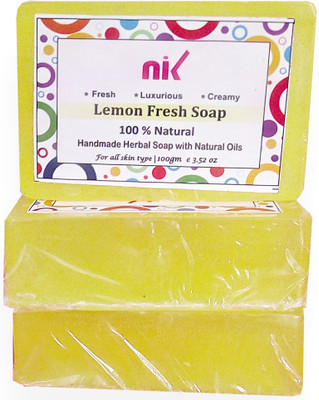 

Nik lemon soap pack of 3(300 g, Pack of 3)