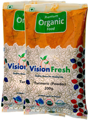 

Vision fresh Organic Turmeric Powder (Haldi) - 400 grams Pack of 2 (200 Gram Each)(2 x 200 g)