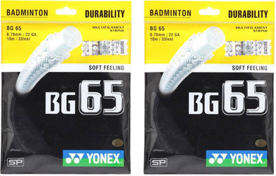 

Yonex BG 65 0.70 Badminton String - 10 m(Black)