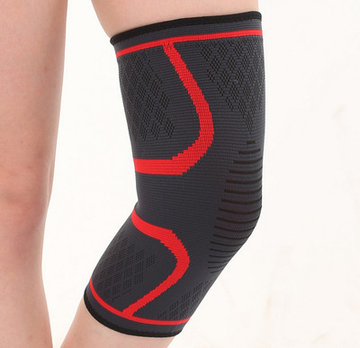 

Lumino Cielo Athletic Compression Knee Brace Knee Support (L, Red Trim), Black
