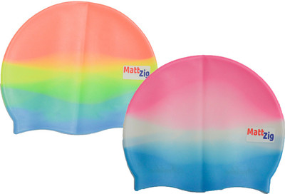 

MattZig swimming_cap Swimming Cap(Multicolor, Pack of 2)