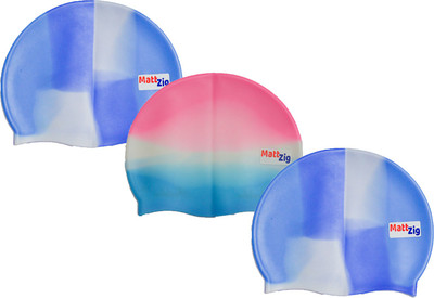 

MattZig swimming_cap Swimming Cap(Multicolor, Pack of 3)