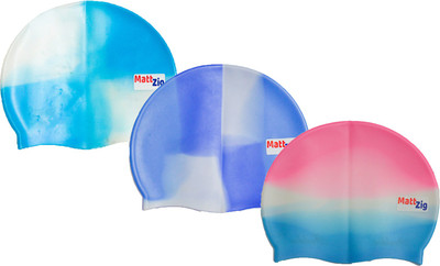 

MattZig swimming_cap Swimming Cap(Multicolor, Pack of 3)