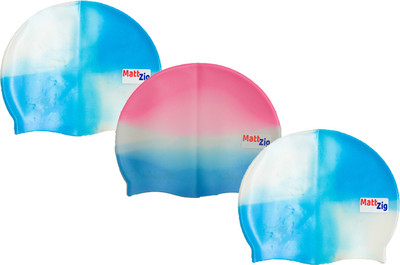 

MattZig swimming_cap Swimming Cap(Multicolor, Pack of 3)