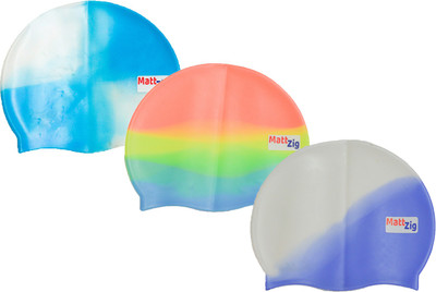

MattZig swimming_cap Swimming Cap(Multicolor, Pack of 3)