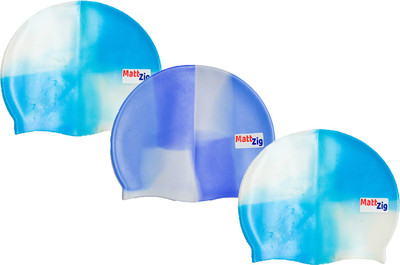 

MattZig swimming_cap Swimming Cap(Multicolor, Pack of 3)