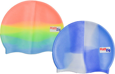 

MattZig swimming_cap Swimming Cap(Multicolor, Pack of 2)