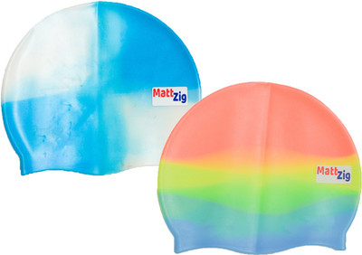 

MattZig swimming_cap Swimming Cap(Multicolor, Pack of 2)