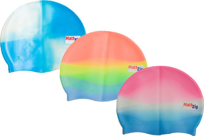 

MattZig swimming_cap Swimming Cap(Multicolor, Pack of 3)