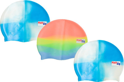 

MattZig swimming_cap Swimming Cap(Multicolor, Pack of 3)