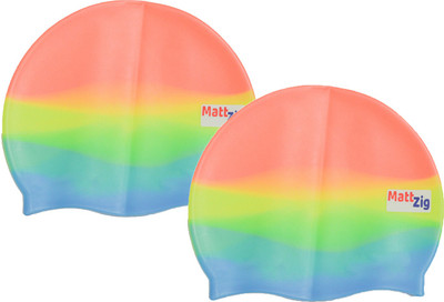 

MattZig swimming_cap Swimming Cap(Multicolor, Pack of 2)