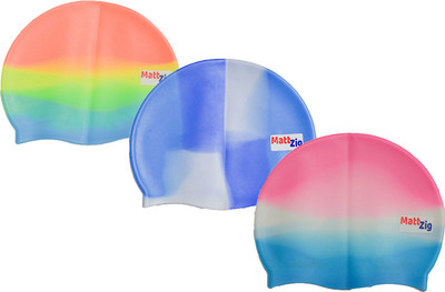 

MattZig swimming_cap Swimming Cap(Multicolor, Pack of 3)