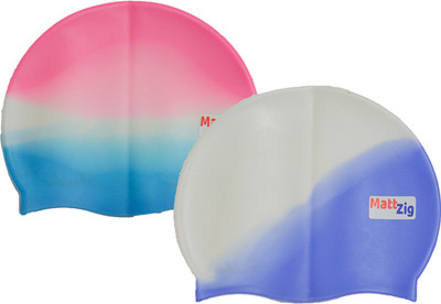 

MattZig swimming_cap Swimming Cap(Multicolor, Pack of 2)