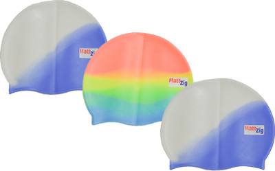 

MattZig swimming_cap Swimming Cap(Multicolor, Pack of 3)