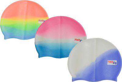 

MattZig swimming_cap Swimming Cap(Multicolor, Pack of 3)