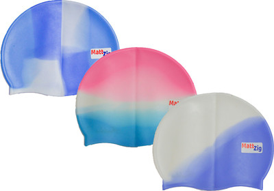 

MattZig swimming_cap Swimming Cap(Multicolor, Pack of 3)