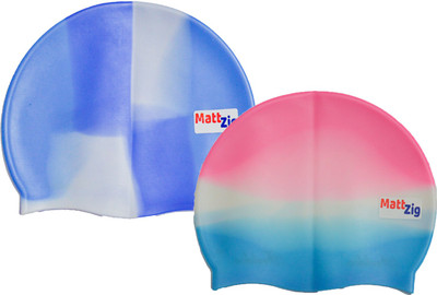 

MattZig swimming_cap Swimming Cap(Multicolor, Pack of 2)