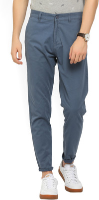 HIGHLANDER Slim Fit Men Blue Trousers