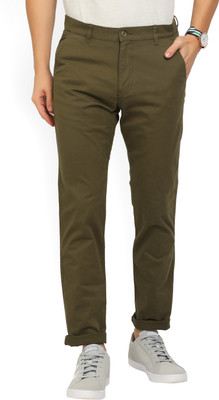 HIGHLANDER Slim Fit Men Brown Trousers