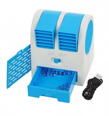 

Bluebells India ™ Chargeble Dual Bladeless Mini Fresh Air Cooler USB PORTABLE COOLER USB Fan(Blue)
