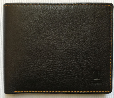 

LEX TAVIS Men Black, Orange Genuine Leather Wallet(8 Card Slots)