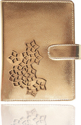 

FIZZA DESIGN STUDIO Women Gold Genuine Leather Wallet(8 Card Slots), Gold;pink