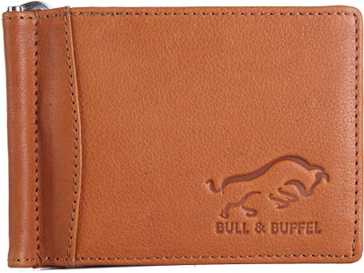

BULL & BUFFEL Men Tan Genuine Leather Money Clip(8 Card Slots), Tan -02