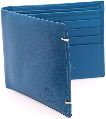 

NUKAICHAU Men Blue Genuine Leather Wallet(7 Card Slots)