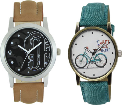 

Shocknshop LR14_229 Designer Analog Chain Strap Couple Watch - For Men & Women