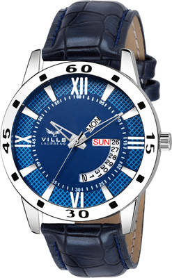 

Vills Laurrens VL-1067 Blue Day And Date Functioning Watch - For Men