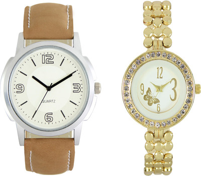 

Shocknshop LR16_203 Designer Analog Chain Strap Couple Watch - For Men & Women