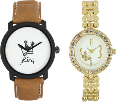 Shocknshop LR18_203 Designer Analog Chain Strap Couple Watch - For Men & Women