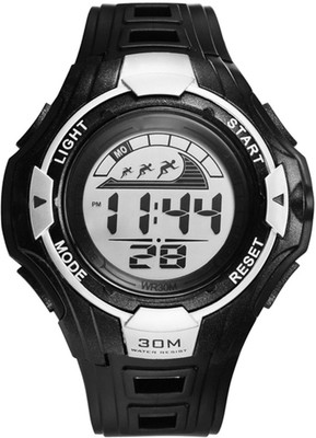 

DIRAY MR80060287BlackSilver Silver Cover Design Alarm Chrono Multifunction Watch - For Men