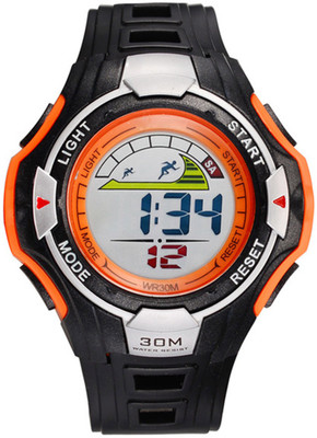 

DIRAY MR80060286BlackOrange Silver Cover Design Alarm Chrono Multifunction Watch - For Men