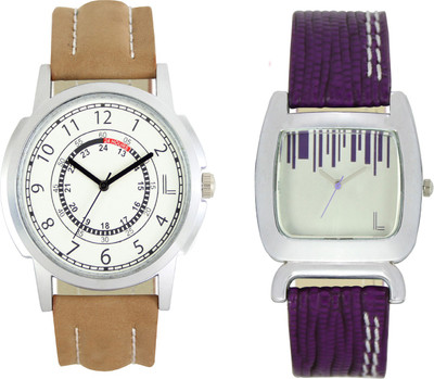 

Shocknshop LR17_207 Designer Analog Chain Strap Couple Watch - For Men & Women
