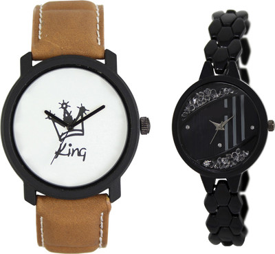 

Shocknshop LR18_221 Designer Analog Chain Strap Couple Watch - For Men & Women